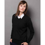 Kustom Kit Ladies Arundel Long Sleeve V-Neck Sweater