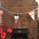 Bunting - White Triangular Pennants