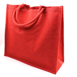 Large Natural Bag with Dyed Gusset