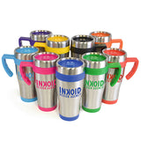 Colour Trim Stainless Steel Travel Mug