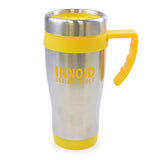 Colour Trim Stainless Steel Travel Mug