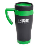 Black Rubberised Travel Mug