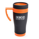 Black Rubberised Travel Mug