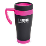 Black Rubberised Travel Mug