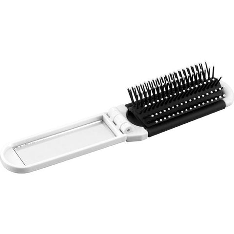 Foldable Hairbrush with Mirror - Full Colour