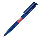 senator Super Hit Clear Plastic Ballpen with Soft Grip