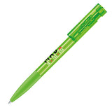 senator Liberty Clear Plastic Ballpen with Soft Grip