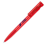 senator Liberty Clear Plastic Ballpen with Soft Grip