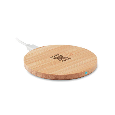 Round Bamboo Wireless Charger